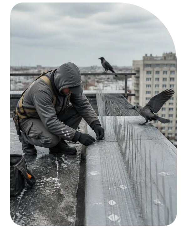 Защита от ворон под ключ в Баксане по цене от 5051 р. | Сенат-Бкс